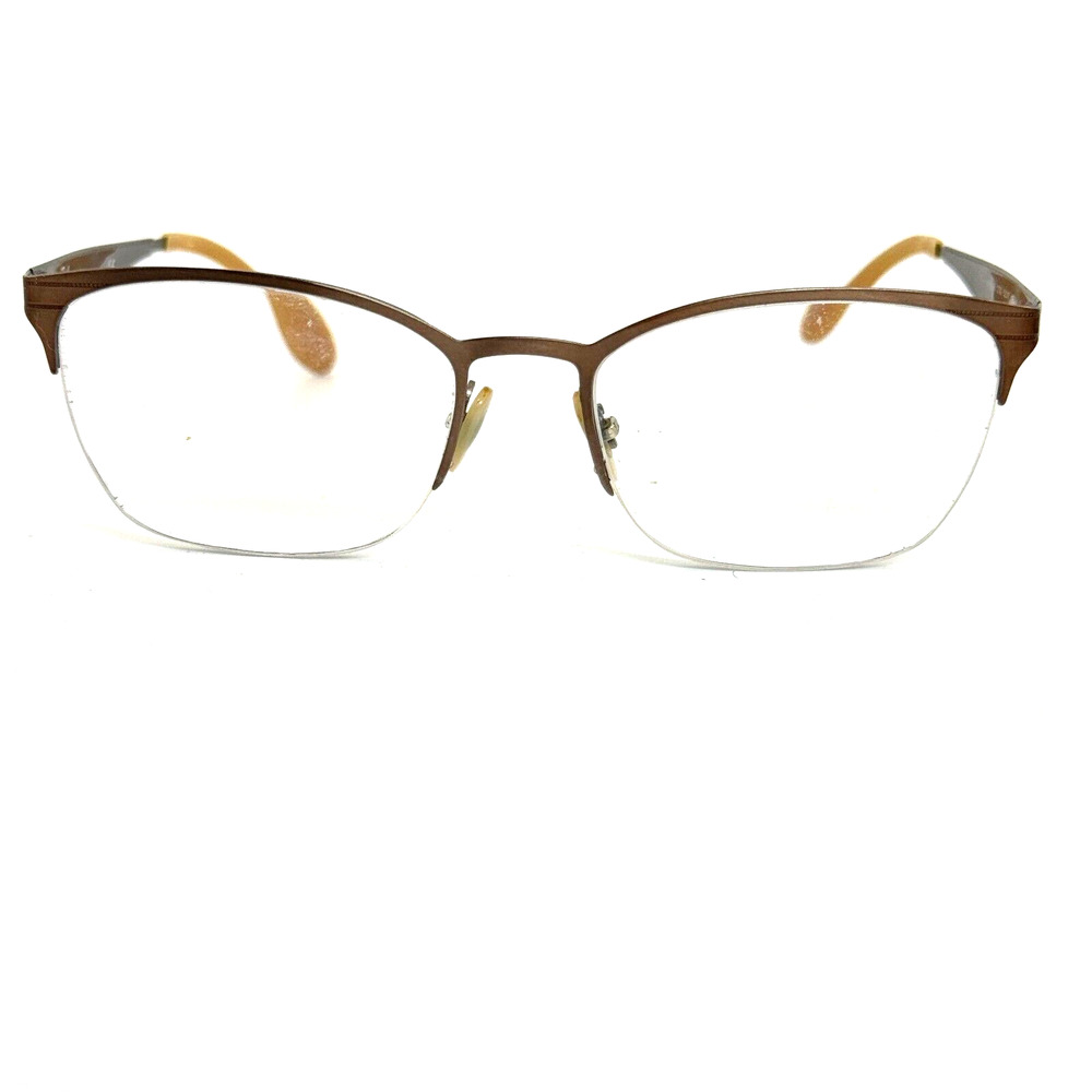 Ray Ban RB6345 2732 52-17-135‎ Brown Half Rimless Eyeglasses Frame H15027